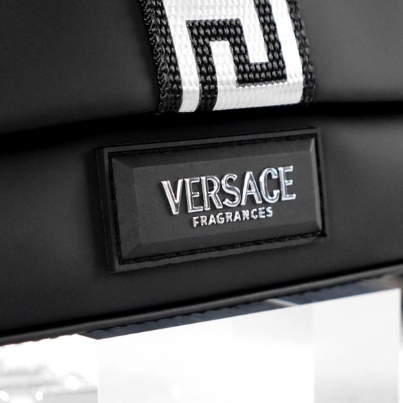 VERSACE Crossbody Clutch Bag Limited Edition NEW Black Silver - Picture 5 of 8